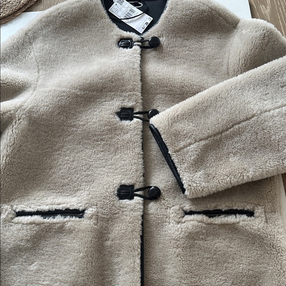 Mango Faux Shearling Coat - Picture 9 of 9